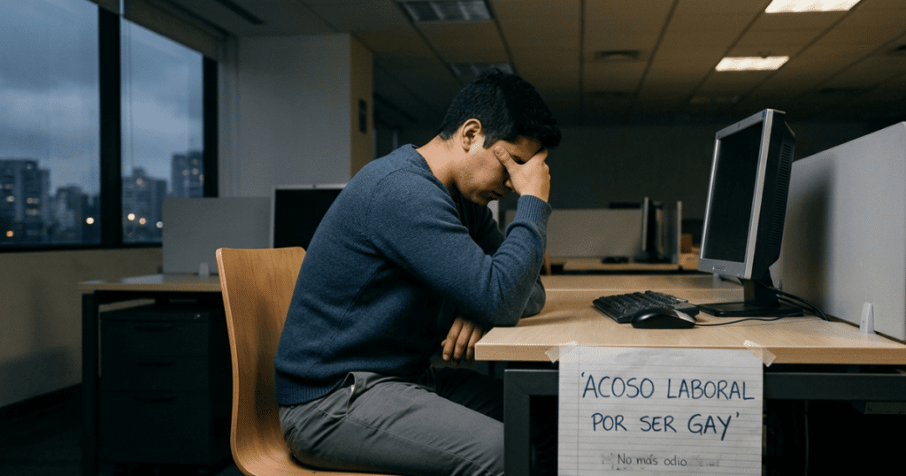 acoso laboral por ser gay joven denuncia hostigamiento soledad escritorio oficina